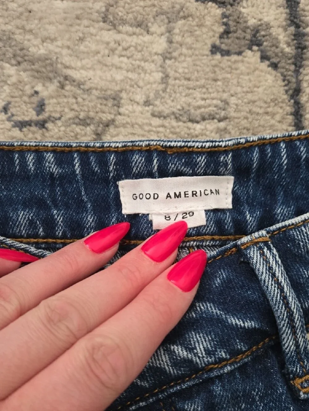 Good American Blue Denim Shorts